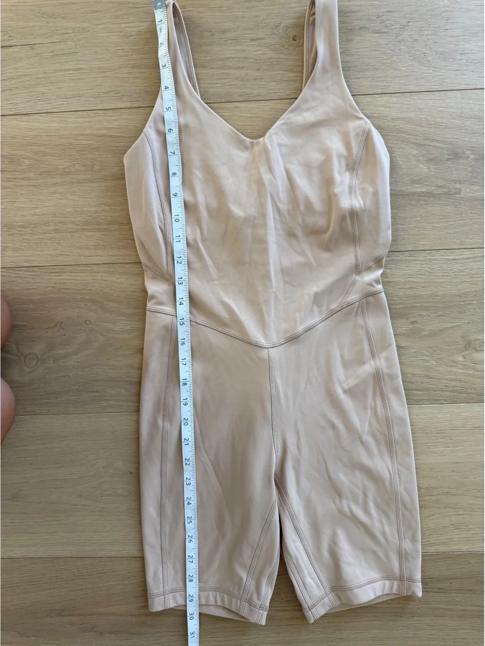 Lululemon Align Bodysuit 8” Contour Nude Size 4 One Piece Romper